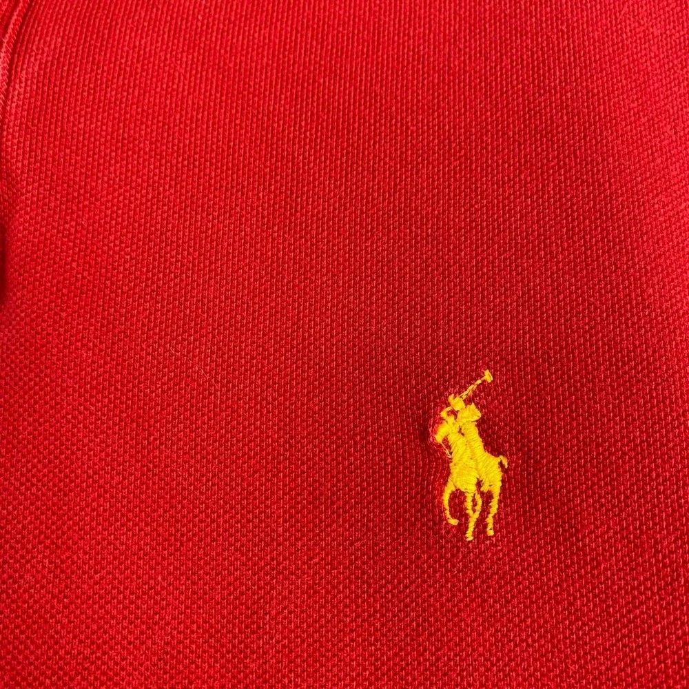 Polo by Ralph‎ Lauren Men's Size Large Red Polo Shirt Vintaje 90s